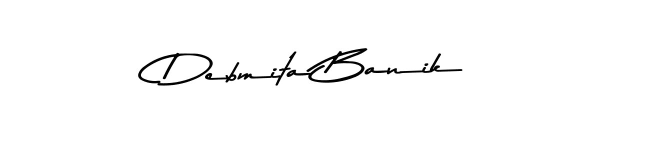 Debmita Banik stylish signature style. Best Handwritten Sign (Asem Kandis PERSONAL USE) for my name. Handwritten Signature Collection Ideas for my name Debmita Banik. Debmita Banik signature style 9 images and pictures png