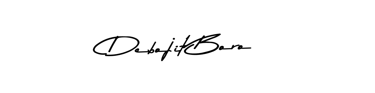 How to make Debojit Boro name signature. Use Asem Kandis PERSONAL USE style for creating short signs online. This is the latest handwritten sign. Debojit Boro signature style 9 images and pictures png