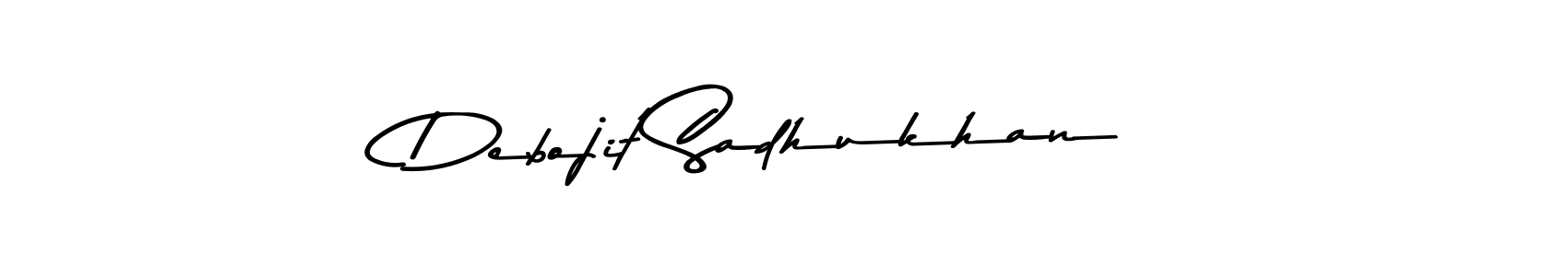 How to make Debojit Sadhukhan name signature. Use Asem Kandis PERSONAL USE style for creating short signs online. This is the latest handwritten sign. Debojit Sadhukhan signature style 9 images and pictures png