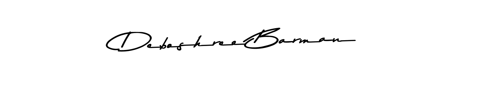 You should practise on your own different ways (Asem Kandis PERSONAL USE) to write your name (Deboshree Barman) in signature. don't let someone else do it for you. Deboshree Barman signature style 9 images and pictures png