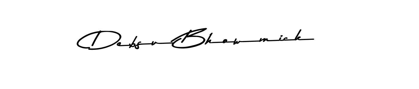 How to make Debsu Bhowmick name signature. Use Asem Kandis PERSONAL USE style for creating short signs online. This is the latest handwritten sign. Debsu Bhowmick signature style 9 images and pictures png