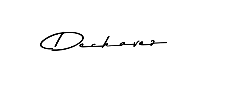 How to make Dechavez name signature. Use Asem Kandis PERSONAL USE style for creating short signs online. This is the latest handwritten sign. Dechavez signature style 9 images and pictures png