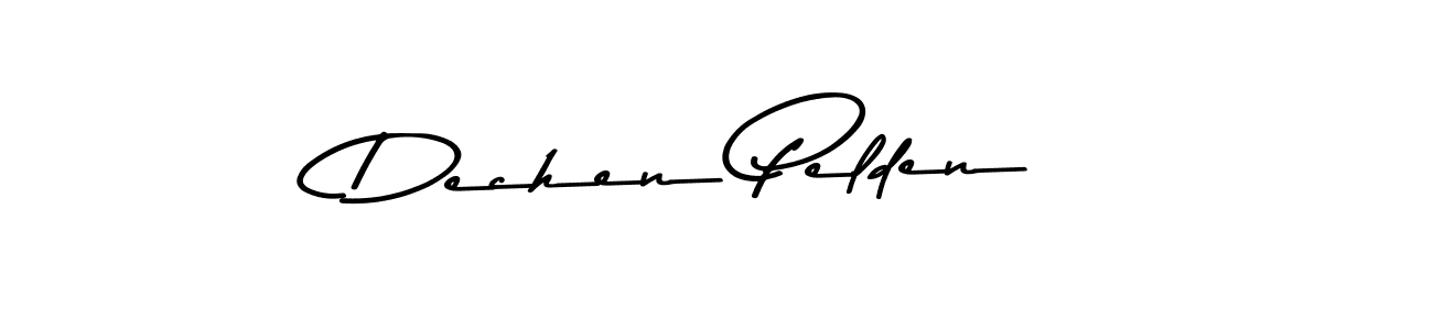 Design your own signature with our free online signature maker. With this signature software, you can create a handwritten (Asem Kandis PERSONAL USE) signature for name Dechen Pelden. Dechen Pelden signature style 9 images and pictures png