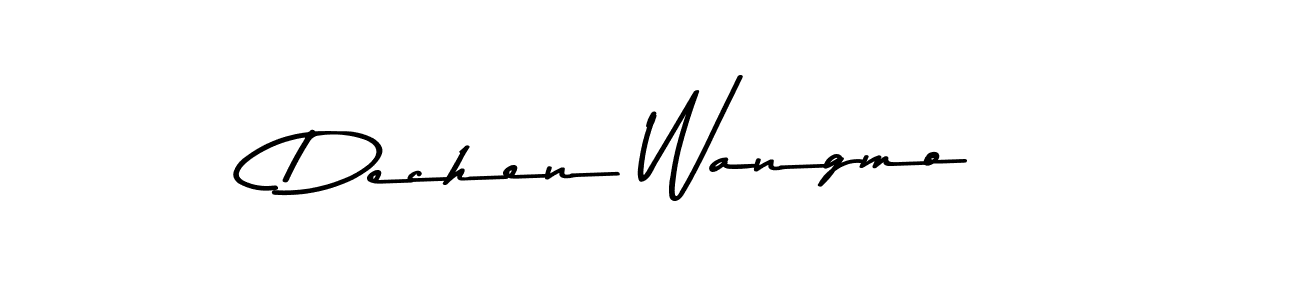 Make a beautiful signature design for name Dechen Wangmo. With this signature (Asem Kandis PERSONAL USE) style, you can create a handwritten signature for free. Dechen Wangmo signature style 9 images and pictures png