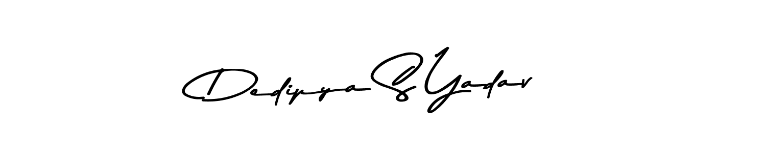 The best way (Asem Kandis PERSONAL USE) to make a short signature is to pick only two or three words in your name. The name Dedipya S Yadav include a total of six letters. For converting this name. Dedipya S Yadav signature style 9 images and pictures png