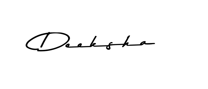 Use a signature maker to create a handwritten signature online. With this signature software, you can design (Asem Kandis PERSONAL USE) your own signature for name Deeksha. Deeksha signature style 9 images and pictures png