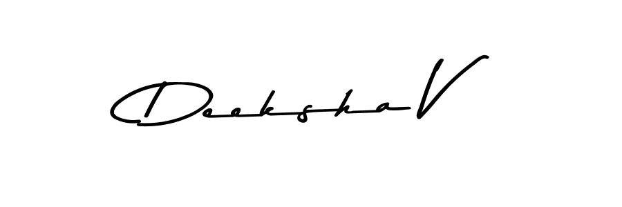 The best way (Asem Kandis PERSONAL USE) to make a short signature is to pick only two or three words in your name. The name Deeksha V include a total of six letters. For converting this name. Deeksha V signature style 9 images and pictures png