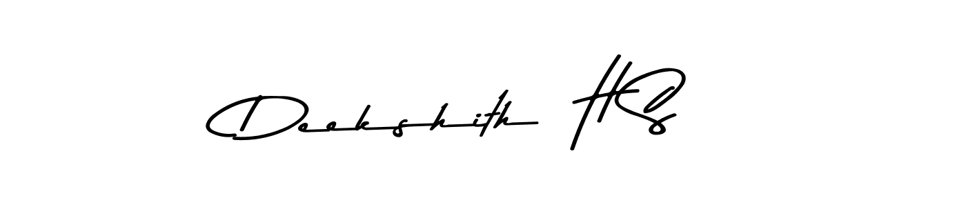 Use a signature maker to create a handwritten signature online. With this signature software, you can design (Asem Kandis PERSONAL USE) your own signature for name Deekshith  H S. Deekshith  H S signature style 9 images and pictures png