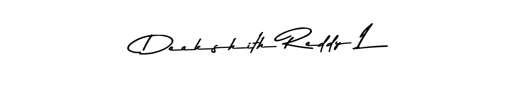 Make a short Deekshith Reddy L signature style. Manage your documents anywhere anytime using Asem Kandis PERSONAL USE. Create and add eSignatures, submit forms, share and send files easily. Deekshith Reddy L signature style 9 images and pictures png