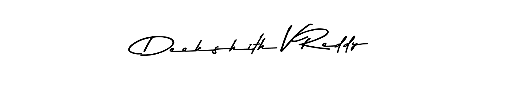Asem Kandis PERSONAL USE is a professional signature style that is perfect for those who want to add a touch of class to their signature. It is also a great choice for those who want to make their signature more unique. Get Deekshith V Reddy name to fancy signature for free. Deekshith V Reddy signature style 9 images and pictures png