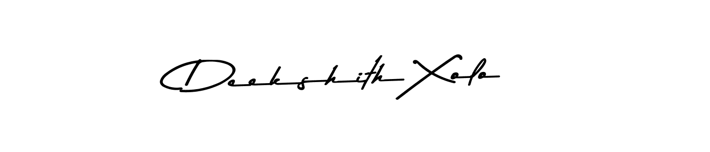 You can use this online signature creator to create a handwritten signature for the name Deekshith Xolo. This is the best online autograph maker. Deekshith Xolo signature style 9 images and pictures png