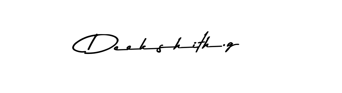 Create a beautiful signature design for name Deekshith.g. With this signature (Asem Kandis PERSONAL USE) fonts, you can make a handwritten signature for free. Deekshith.g signature style 9 images and pictures png