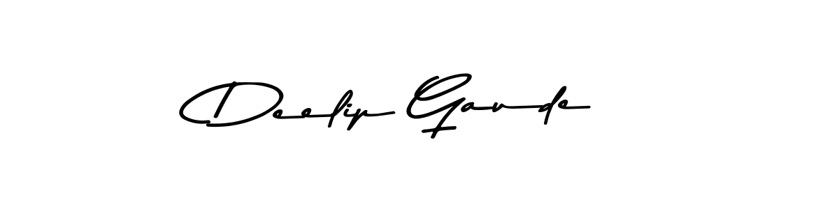 How to make Deelip Gaude signature? Asem Kandis PERSONAL USE is a professional autograph style. Create handwritten signature for Deelip Gaude name. Deelip Gaude signature style 9 images and pictures png