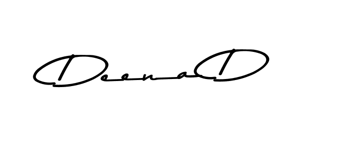 Make a beautiful signature design for name Deena D. With this signature (Asem Kandis PERSONAL USE) style, you can create a handwritten signature for free. Deena D signature style 9 images and pictures png