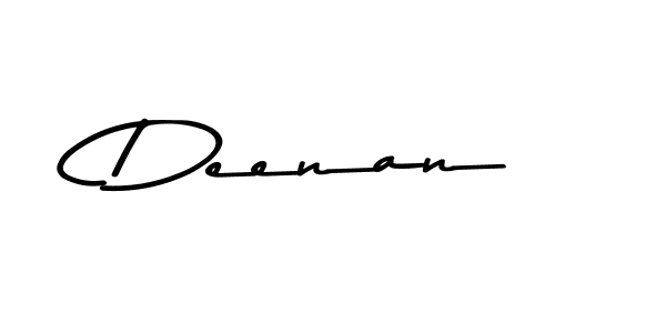 Use a signature maker to create a handwritten signature online. With this signature software, you can design (Asem Kandis PERSONAL USE) your own signature for name Deenan. Deenan signature style 9 images and pictures png