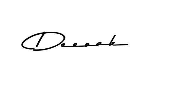 Design your own signature with our free online signature maker. With this signature software, you can create a handwritten (Asem Kandis PERSONAL USE) signature for name Deeoak. Deeoak signature style 9 images and pictures png