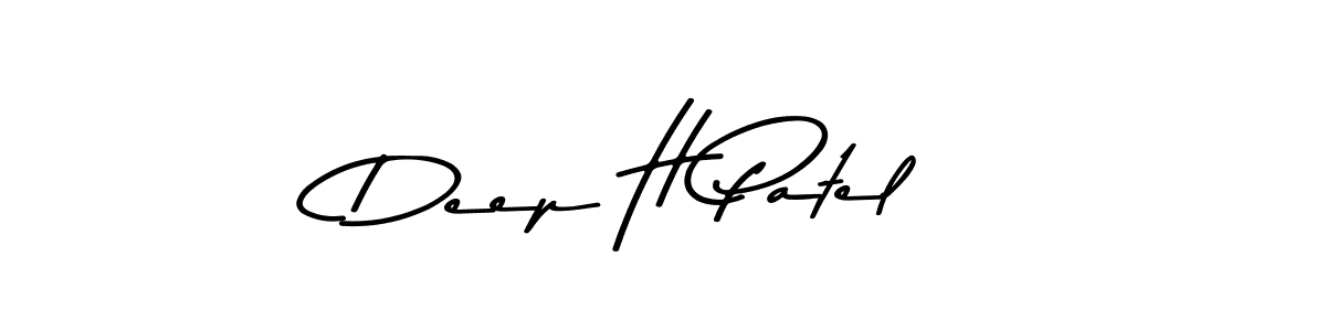 Create a beautiful signature design for name Deep H Patel. With this signature (Asem Kandis PERSONAL USE) fonts, you can make a handwritten signature for free. Deep H Patel signature style 9 images and pictures png