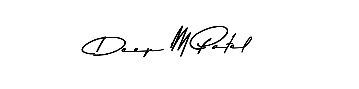 How to make Deep M Patel name signature. Use Asem Kandis PERSONAL USE style for creating short signs online. This is the latest handwritten sign. Deep M Patel signature style 9 images and pictures png