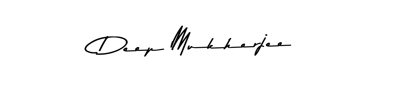 How to make Deep Mukherjee name signature. Use Asem Kandis PERSONAL USE style for creating short signs online. This is the latest handwritten sign. Deep Mukherjee signature style 9 images and pictures png