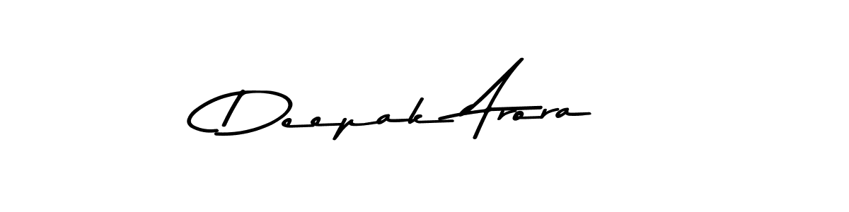 How to make Deepak Arora name signature. Use Asem Kandis PERSONAL USE style for creating short signs online. This is the latest handwritten sign. Deepak Arora signature style 9 images and pictures png