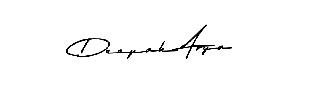 Make a beautiful signature design for name Deepak Arya. With this signature (Asem Kandis PERSONAL USE) style, you can create a handwritten signature for free. Deepak Arya signature style 9 images and pictures png