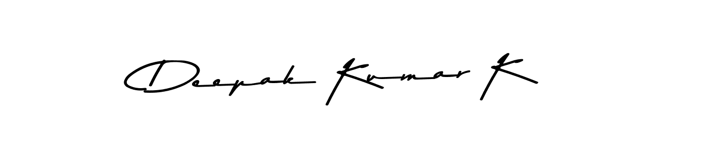 How to make Deepak Kumar K signature? Asem Kandis PERSONAL USE is a professional autograph style. Create handwritten signature for Deepak Kumar K name. Deepak Kumar K signature style 9 images and pictures png