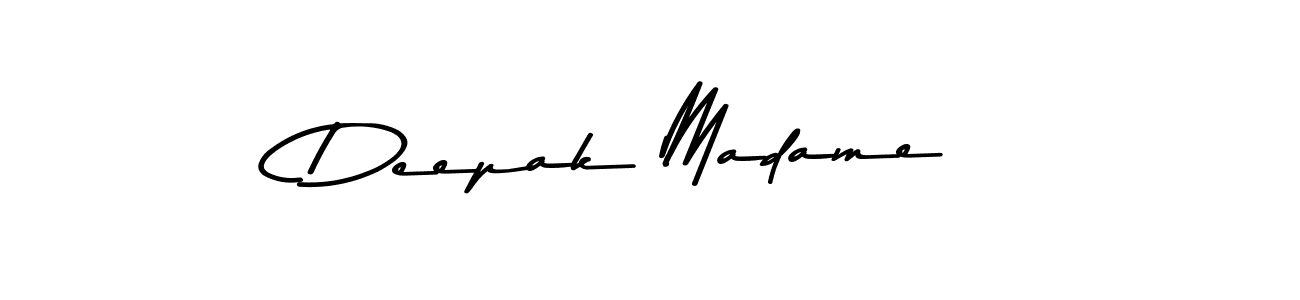 How to make Deepak Madame name signature. Use Asem Kandis PERSONAL USE style for creating short signs online. This is the latest handwritten sign. Deepak Madame signature style 9 images and pictures png