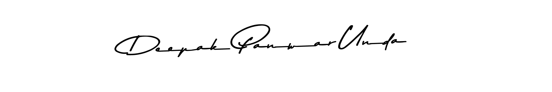 Create a beautiful signature design for name Deepak Panwar Unda. With this signature (Asem Kandis PERSONAL USE) fonts, you can make a handwritten signature for free. Deepak Panwar Unda signature style 9 images and pictures png