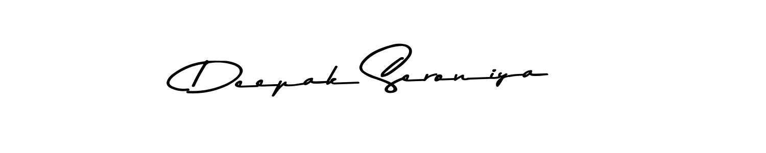 Create a beautiful signature design for name Deepak Seroniya. With this signature (Asem Kandis PERSONAL USE) fonts, you can make a handwritten signature for free. Deepak Seroniya signature style 9 images and pictures png