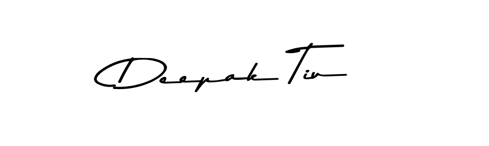 How to make Deepak Tiu name signature. Use Asem Kandis PERSONAL USE style for creating short signs online. This is the latest handwritten sign. Deepak Tiu signature style 9 images and pictures png