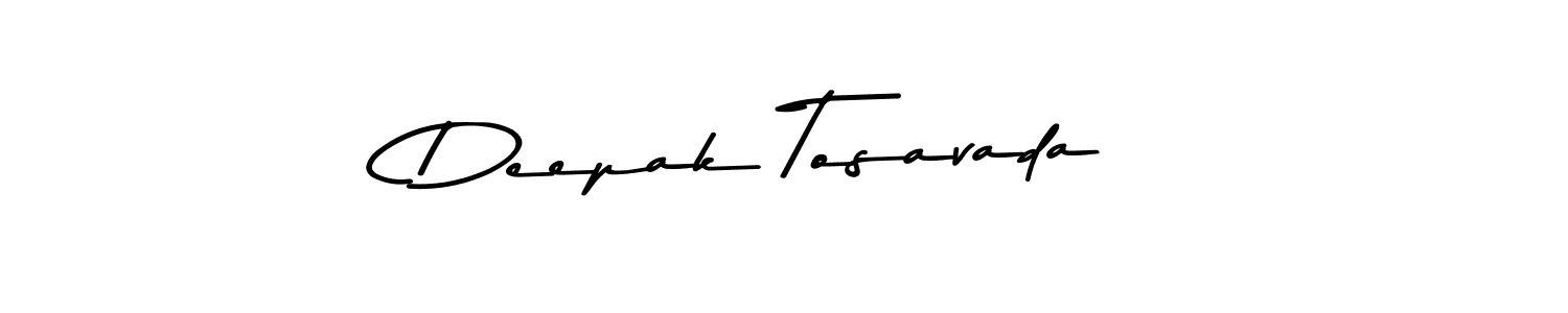 Create a beautiful signature design for name Deepak Tosavada. With this signature (Asem Kandis PERSONAL USE) fonts, you can make a handwritten signature for free. Deepak Tosavada signature style 9 images and pictures png