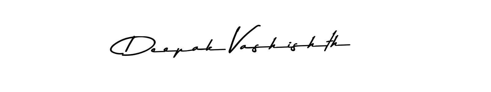 Create a beautiful signature design for name Deepak Vashishth. With this signature (Asem Kandis PERSONAL USE) fonts, you can make a handwritten signature for free. Deepak Vashishth signature style 9 images and pictures png