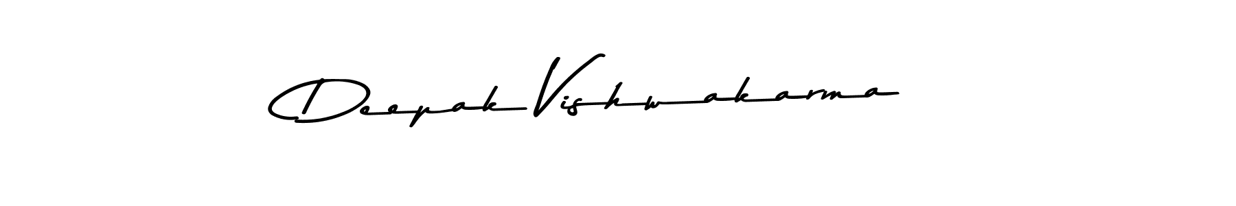 How to make Deepak Vishwakarma name signature. Use Asem Kandis PERSONAL USE style for creating short signs online. This is the latest handwritten sign. Deepak Vishwakarma signature style 9 images and pictures png