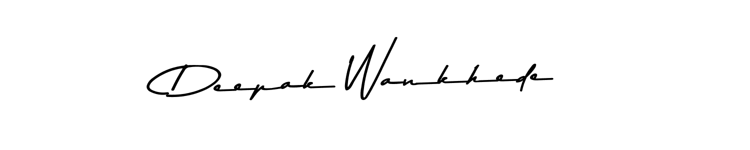 Create a beautiful signature design for name Deepak Wankhede. With this signature (Asem Kandis PERSONAL USE) fonts, you can make a handwritten signature for free. Deepak Wankhede signature style 9 images and pictures png