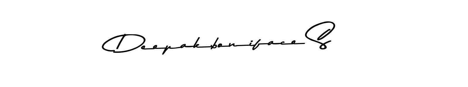 Use a signature maker to create a handwritten signature online. With this signature software, you can design (Asem Kandis PERSONAL USE) your own signature for name Deepakboniface S. Deepakboniface S signature style 9 images and pictures png