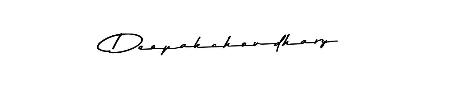 Make a beautiful signature design for name Deepakchoudhary. With this signature (Asem Kandis PERSONAL USE) style, you can create a handwritten signature for free. Deepakchoudhary signature style 9 images and pictures png