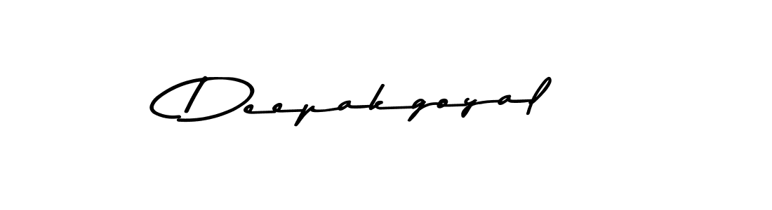 Create a beautiful signature design for name Deepakgoyal. With this signature (Asem Kandis PERSONAL USE) fonts, you can make a handwritten signature for free. Deepakgoyal signature style 9 images and pictures png