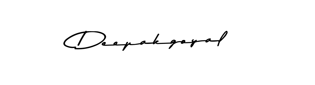 Create a beautiful signature design for name Deepakgoyal. With this signature (Asem Kandis PERSONAL USE) fonts, you can make a handwritten signature for free. Deepakgoyal signature style 9 images and pictures png