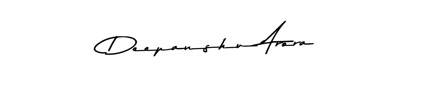 How to make Deepanshu Arora name signature. Use Asem Kandis PERSONAL USE style for creating short signs online. This is the latest handwritten sign. Deepanshu Arora signature style 9 images and pictures png
