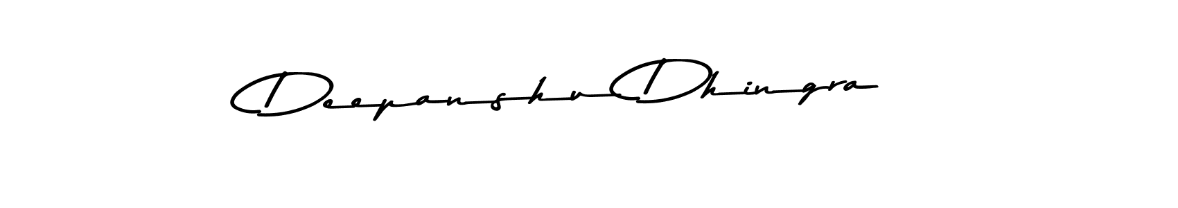 How to make Deepanshu Dhingra name signature. Use Asem Kandis PERSONAL USE style for creating short signs online. This is the latest handwritten sign. Deepanshu Dhingra signature style 9 images and pictures png