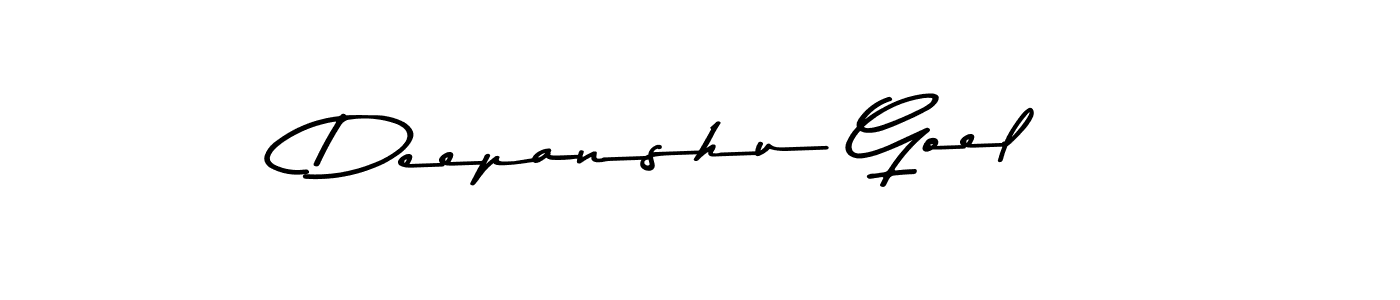 How to make Deepanshu Goel name signature. Use Asem Kandis PERSONAL USE style for creating short signs online. This is the latest handwritten sign. Deepanshu Goel signature style 9 images and pictures png