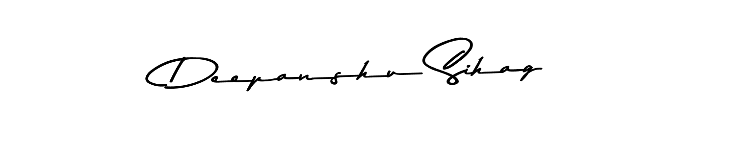 How to make Deepanshu Sihag name signature. Use Asem Kandis PERSONAL USE style for creating short signs online. This is the latest handwritten sign. Deepanshu Sihag signature style 9 images and pictures png