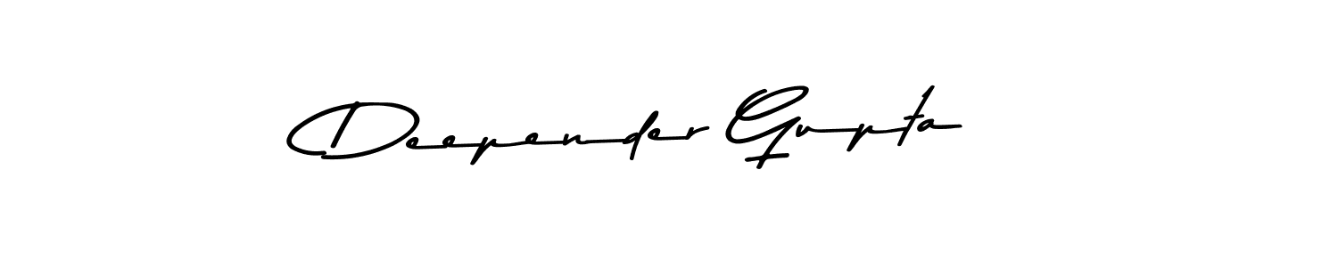 Make a beautiful signature design for name Deepender Gupta. With this signature (Asem Kandis PERSONAL USE) style, you can create a handwritten signature for free. Deepender Gupta signature style 9 images and pictures png