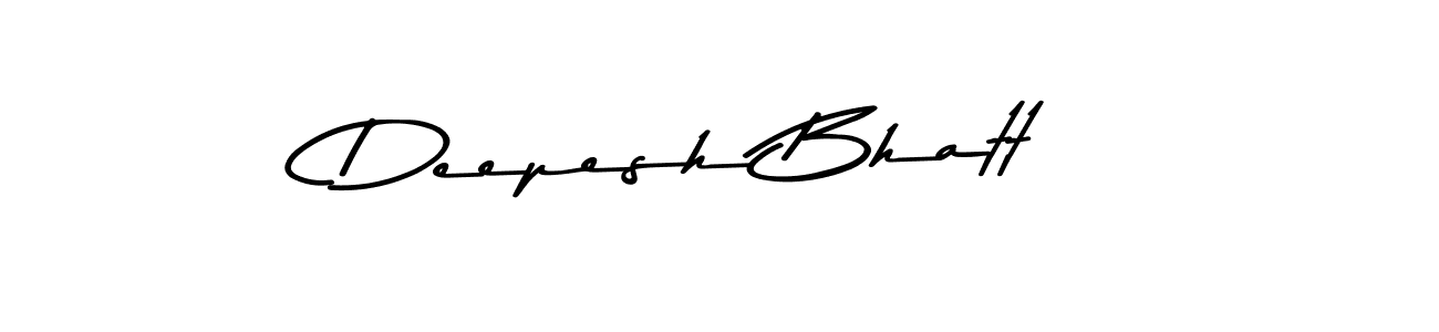 Create a beautiful signature design for name Deepesh Bhatt. With this signature (Asem Kandis PERSONAL USE) fonts, you can make a handwritten signature for free. Deepesh Bhatt signature style 9 images and pictures png