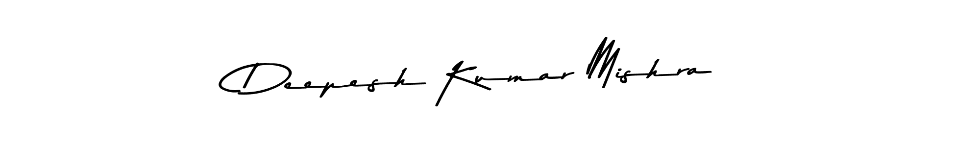 How to make Deepesh Kumar Mishra name signature. Use Asem Kandis PERSONAL USE style for creating short signs online. This is the latest handwritten sign. Deepesh Kumar Mishra signature style 9 images and pictures png