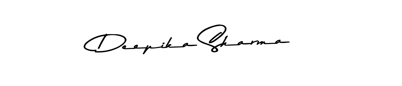 Create a beautiful signature design for name Deepika Sharma. With this signature (Asem Kandis PERSONAL USE) fonts, you can make a handwritten signature for free. Deepika Sharma signature style 9 images and pictures png