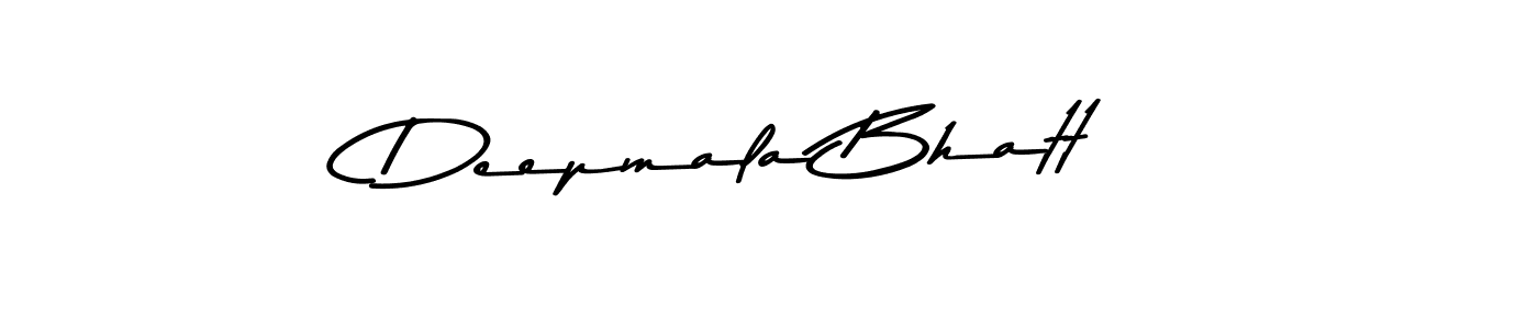 Make a beautiful signature design for name Deepmala Bhatt. With this signature (Asem Kandis PERSONAL USE) style, you can create a handwritten signature for free. Deepmala Bhatt signature style 9 images and pictures png