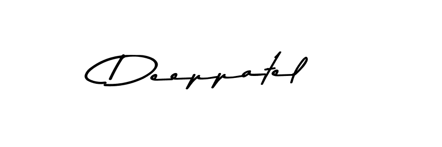 Create a beautiful signature design for name Deeppatel. With this signature (Asem Kandis PERSONAL USE) fonts, you can make a handwritten signature for free. Deeppatel signature style 9 images and pictures png