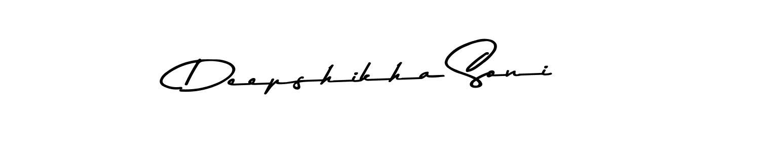 Design your own signature with our free online signature maker. With this signature software, you can create a handwritten (Asem Kandis PERSONAL USE) signature for name Deepshikha Soni. Deepshikha Soni signature style 9 images and pictures png