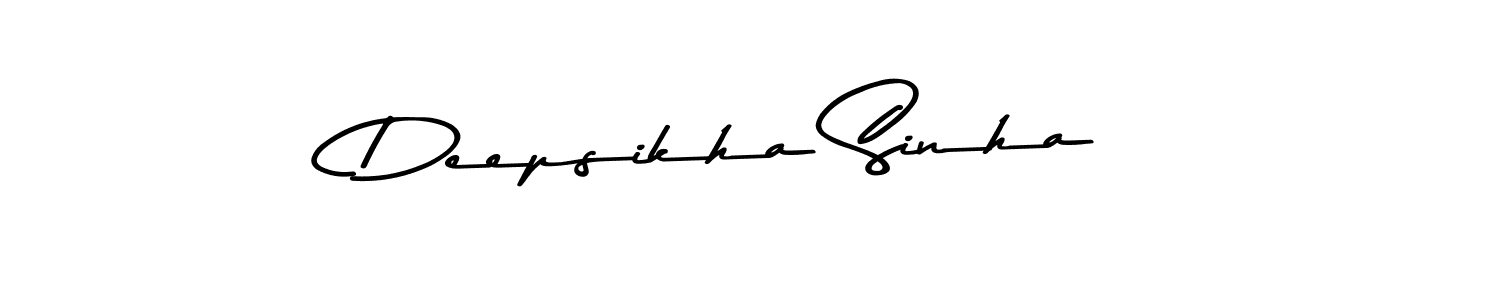 How to make Deepsikha Sinha name signature. Use Asem Kandis PERSONAL USE style for creating short signs online. This is the latest handwritten sign. Deepsikha Sinha signature style 9 images and pictures png